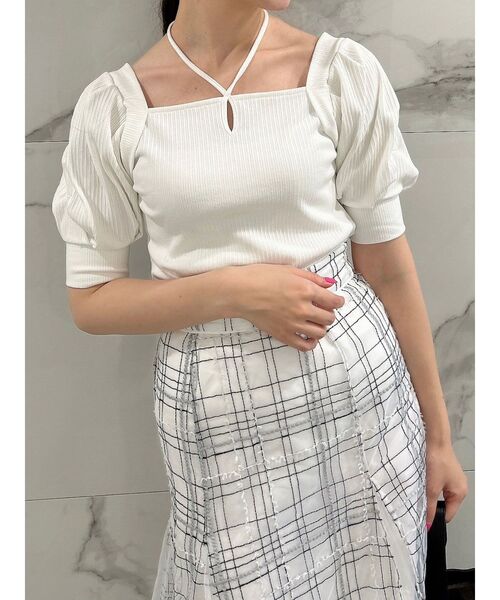 dazzlin（ダズリン）の「ボリュームタックスリーブカットソー（Tシャツ/カットソー・レディース・その他2/グレー/ブラック/オフホワイト/その他1・FREE）」の2枚目の写真