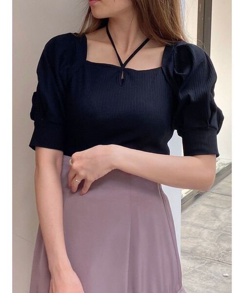 dazzlin（ダズリン）の「ボリュームタックスリーブカットソー（Tシャツ/カットソー・レディース・その他2/グレー/ブラック/オフホワイト/その他1・FREE）」の3枚目の写真