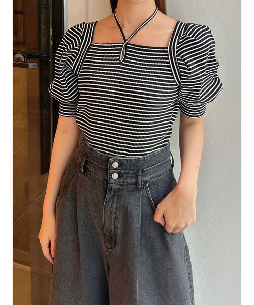 dazzlin（ダズリン）の「ボリュームタックスリーブカットソー（Tシャツ/カットソー・レディース・その他2/グレー/ブラック/オフホワイト/その他1・FREE）」の22枚目の写真