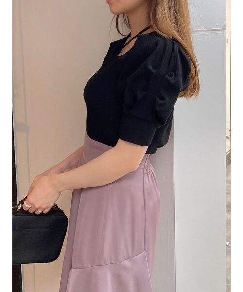 dazzlin（ダズリン）の「ボリュームタックスリーブカットソー（Tシャツ/カットソー・レディース・その他2/グレー/ブラック/オフホワイト/その他1・FREE）」の6枚目の写真