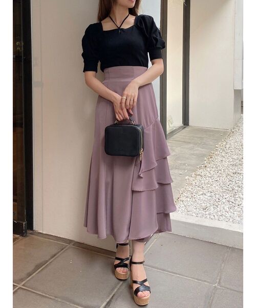 dazzlin（ダズリン）の「ボリュームタックスリーブカットソー（Tシャツ/カットソー・レディース・その他2/グレー/ブラック/オフホワイト/その他1・FREE）」の8枚目の写真