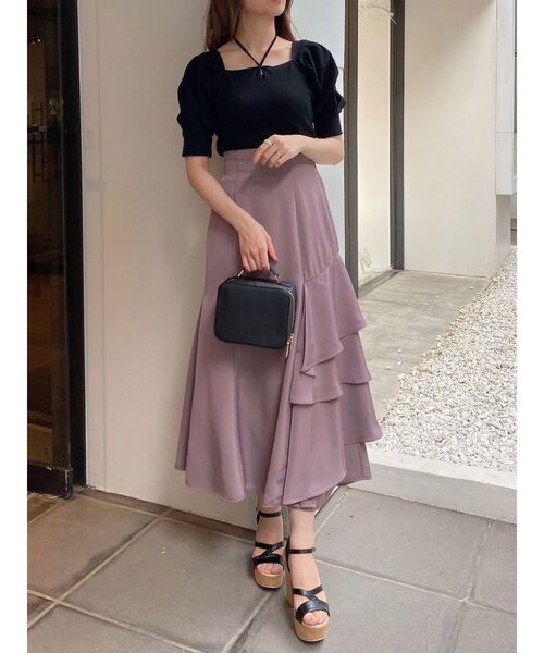 dazzlin（ダズリン）の「ボリュームタックスリーブカットソー（Tシャツ/カットソー・レディース・その他2/グレー/ブラック/オフホワイト/その他1・FREE）」の9枚目の写真