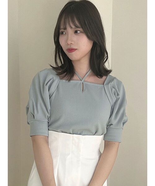 dazzlin（ダズリン）の「ボリュームタックスリーブカットソー（Tシャツ/カットソー・レディース・その他2/グレー/ブラック/オフホワイト/その他1・FREE）」の10枚目の写真