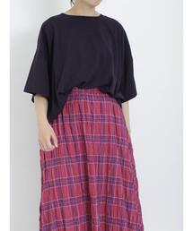 Samansa Mos2 | 【USAコットン】ゆる半袖Tシャツ(Tシャツ/カットソー)