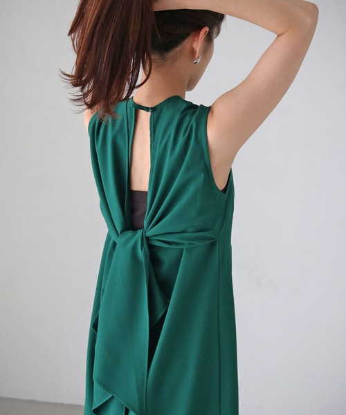 cheriella（シェリエラ）の「【cheriella】WEB限定バックデザインワンピース（ドレス・レディース・ブルー/ブラック/グリーン・M）」の18枚目の写真