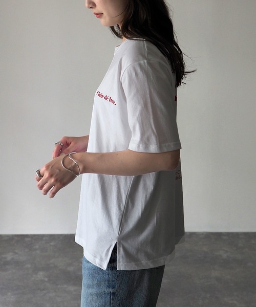 Riberry(リベリー)の「バックロゴTシャツ(Tシャツ/カットソー・レディース・ホワイト/グリーン/ネイビー/グレー系その他・FREE)」の7枚目の写真