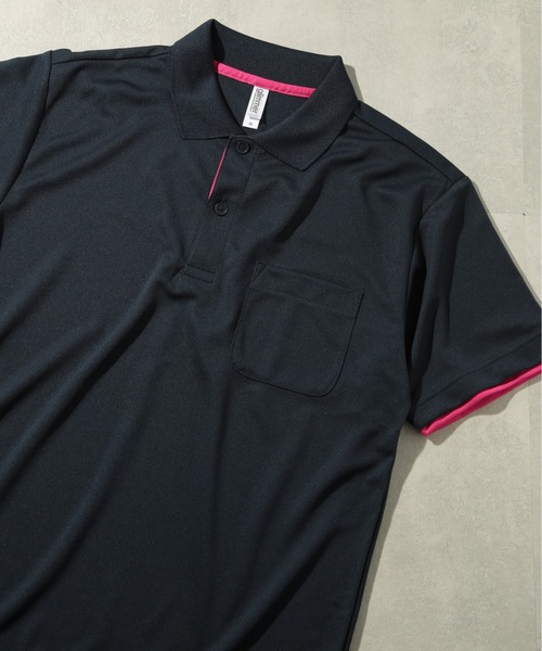 Printstar(プリントスター)の「【Printstar】UVカット 4.4オンス スペシャルドライレイヤードポロシャツ polo-shirts ゴルフ スポーツ フィットネス ジム ヨガ 00339(ポロシャツ・メンズ・フューシャピンク/ライトブルー/ライトピンク/ライム/レッド/ターコイズブルー/ホワイト×ブルー/ホワイト×レッド/イエロー/ブラック系1/ブラック系その他2/ネイビー系1/ネイビー系2/グレー・LL/S/3L/L/M)」の10枚目の写真