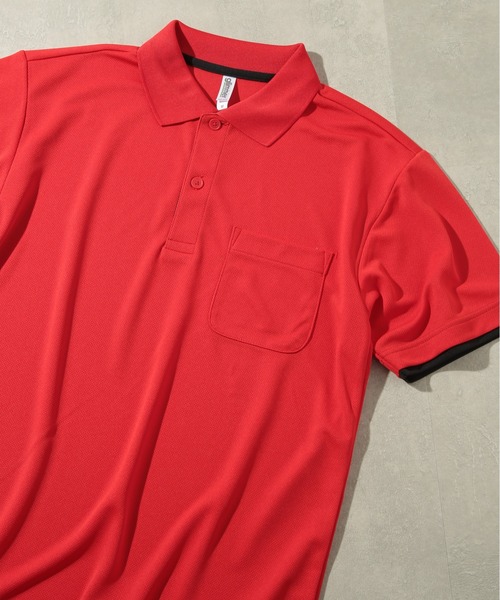 Printstar(プリントスター)の「【Printstar】UVカット 4.4オンス スペシャルドライレイヤードポロシャツ polo-shirts ゴルフ スポーツ フィットネス ジム ヨガ 00339(ポロシャツ・メンズ・フューシャピンク/ライトブルー/ライトピンク/ライム/レッド/ターコイズブルー/ホワイト×ブルー/ホワイト×レッド/イエロー/ブラック系1/ブラック系その他2/ネイビー系1/ネイビー系2/グレー・LL/S/3L/L/M)」の14枚目の写真