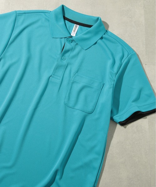 Printstar(プリントスター)の「【Printstar】UVカット 4.4オンス スペシャルドライレイヤードポロシャツ polo-shirts ゴルフ スポーツ フィットネス ジム ヨガ 00339(ポロシャツ・メンズ・フューシャピンク/ライトブルー/ライトピンク/ライム/レッド/ターコイズブルー/ホワイト×ブルー/ホワイト×レッド/イエロー/ブラック系1/ブラック系その他2/ネイビー系1/ネイビー系2/グレー・LL/S/3L/L/M)」の8枚目の写真
