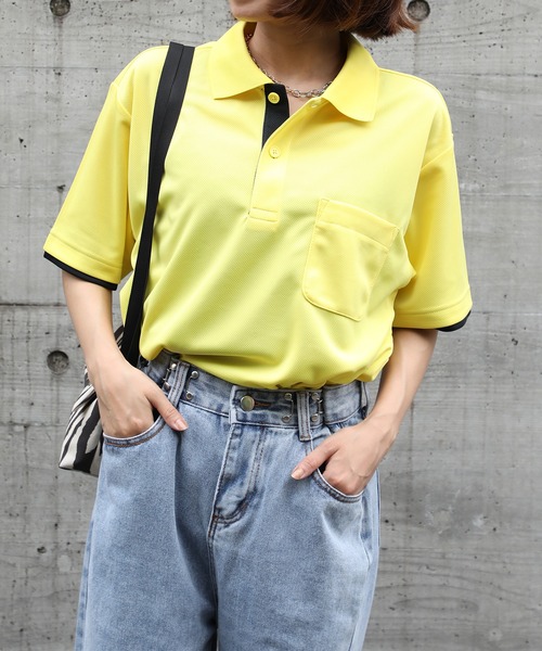 Printstar(プリントスター)の「【Printstar】UVカット 4.4オンス スペシャルドライレイヤードポロシャツ polo-shirts ゴルフ スポーツ フィットネス ジム ヨガ 00339(ポロシャツ・メンズ・フューシャピンク/ライトブルー/ライトピンク/ライム/レッド/ターコイズブルー/ホワイト×ブルー/ホワイト×レッド/イエロー/ブラック系1/ブラック系その他2/ネイビー系1/ネイビー系2/グレー・LL/S/3L/L/M)」の15枚目の写真