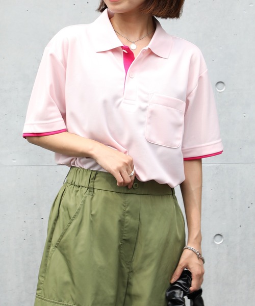 Printstar(プリントスター)の「【Printstar】UVカット 4.4オンス スペシャルドライレイヤードポロシャツ polo-shirts ゴルフ スポーツ フィットネス ジム ヨガ 00339(ポロシャツ・メンズ・フューシャピンク/ライトブルー/ライトピンク/ライム/レッド/ターコイズブルー/ホワイト×ブルー/ホワイト×レッド/イエロー/ブラック系1/ブラック系その他2/ネイビー系1/ネイビー系2/グレー・LL/S/3L/L/M)」の21枚目の写真