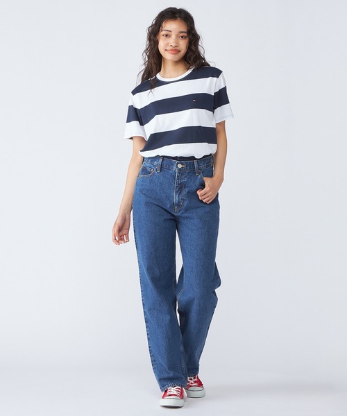 TOMMY HILFIGER（トミーヒルフィガー）の「トミーヒルフィガーワンポイントボーダークルーネック半袖Tシャツ（Tシャツ/カットソー・メンズ・グレー/ライトブルー/ネイビー・LARGE/MEDIUM/X-LARGE/SMALL）」の7枚目の写真