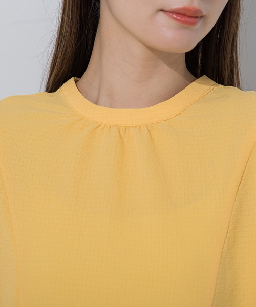 VICKY（ビッキー）の「【1枚で着映え】ポコポコギャザーブラウス《洗濯機で洗える》（シャツ/ブラウス・レディース・イエロー/ピンク/ホワイト/ブラック・M）」の21枚目の写真