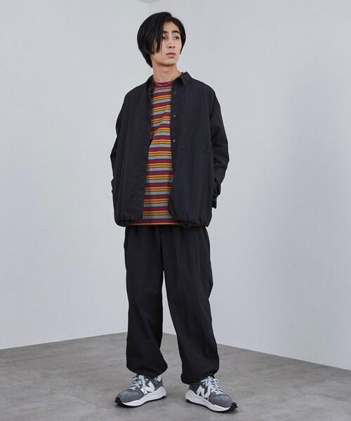 coen（コーエン）の「ルーズナイロンワッシャーイージーパンツ（セットアップ対応）（その他パンツ・メンズ・ブラック/ダークグレー・S/M/L/XL）」の8枚目の写真