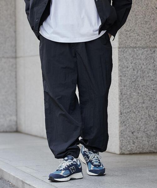 coen（コーエン）の「ルーズナイロンワッシャーイージーパンツ（セットアップ対応）（その他パンツ・メンズ・ブラック/ダークグレー・S/M/L/XL）」の13枚目の写真