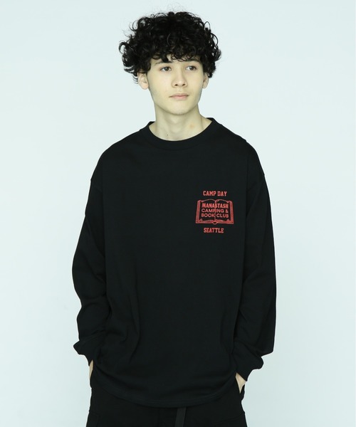 MANASTASH(マナスタッシュ)の「MANASTASH/マナスタッシュ/CiTee L/S TEE BOOK CLUB/ザブッククラブTシャツ(Tシャツ/カットソー・メンズ・バーガンディー/ブラック/ホワイト・M/L/2XL/XL)」の16枚目の写真