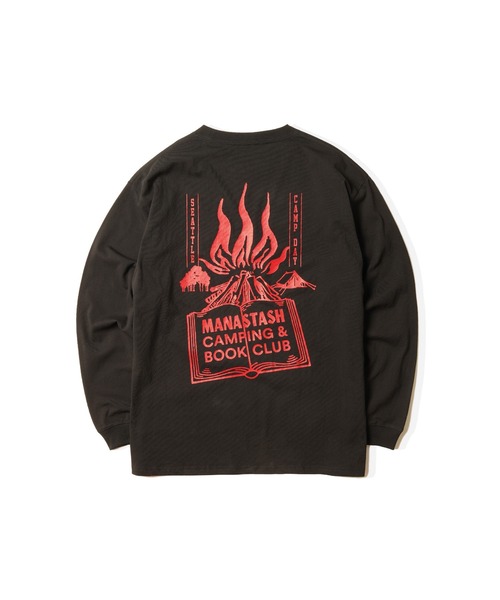 MANASTASH(マナスタッシュ)の「MANASTASH/マナスタッシュ/CiTee L/S TEE BOOK CLUB/ザブッククラブTシャツ(Tシャツ/カットソー・メンズ・バーガンディー/ブラック/ホワイト・M/L/2XL/XL)」の10枚目の写真