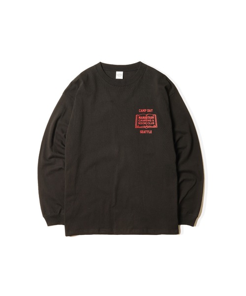 MANASTASH(マナスタッシュ)の「MANASTASH/マナスタッシュ/CiTee L/S TEE BOOK CLUB/ザブッククラブTシャツ(Tシャツ/カットソー・メンズ・バーガンディー/ブラック/ホワイト・M/L/2XL/XL)」の4枚目の写真