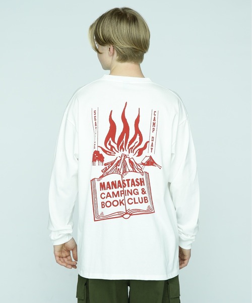 MANASTASH(マナスタッシュ)の「MANASTASH/マナスタッシュ/CiTee L/S TEE BOOK CLUB/ザブッククラブTシャツ(Tシャツ/カットソー・メンズ・バーガンディー/ブラック/ホワイト・M/L/2XL/XL)」の13枚目の写真