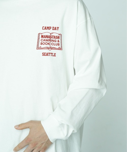 MANASTASH(マナスタッシュ)の「MANASTASH/マナスタッシュ/CiTee L/S TEE BOOK CLUB/ザブッククラブTシャツ(Tシャツ/カットソー・メンズ・バーガンディー/ブラック/ホワイト・M/L/2XL/XL)」の17枚目の写真