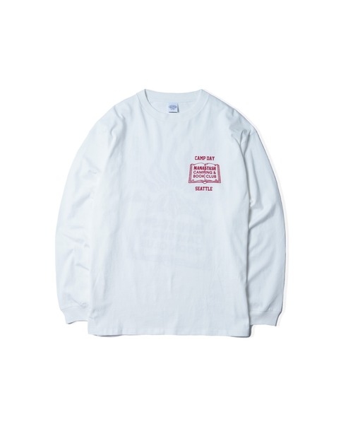 MANASTASH(マナスタッシュ)の「MANASTASH/マナスタッシュ/CiTee L/S TEE BOOK CLUB/ザブッククラブTシャツ(Tシャツ/カットソー・メンズ・バーガンディー/ブラック/ホワイト・M/L/2XL/XL)」の5枚目の写真