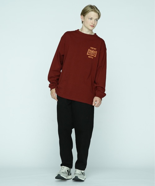 MANASTASH(マナスタッシュ)の「MANASTASH/マナスタッシュ/CiTee L/S TEE BOOK CLUB/ザブッククラブTシャツ(Tシャツ/カットソー・メンズ・バーガンディー/ブラック/ホワイト・M/L/2XL/XL)」の9枚目の写真