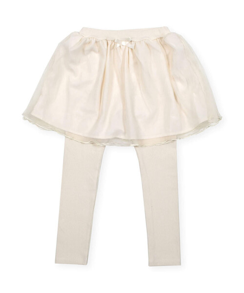 SLAP SLIP(スラップスリップ)の「リボン付チュールスカッツ(80~120cm)(スカート・キッズ・オフホワイト/パープル・100cm/90cm/80cm/110cm/120cm)」の5枚目の写真