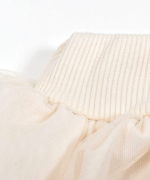 SLAP SLIP(スラップスリップ)の「リボン付チュールスカッツ(80~120cm)(スカート・キッズ・オフホワイト/パープル・100cm/90cm/80cm/110cm/120cm)」の7枚目の写真