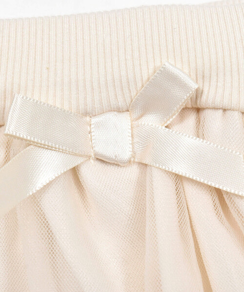 SLAP SLIP(スラップスリップ)の「リボン付チュールスカッツ(80~120cm)(スカート・キッズ・オフホワイト/パープル・100cm/90cm/80cm/110cm/120cm)」の8枚目の写真