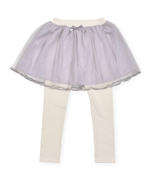 SLAP SLIP(スラップスリップ)の「リボン付チュールスカッツ(80~120cm)(スカート・キッズ・オフホワイト/パープル・100cm/90cm/80cm/110cm/120cm)」の14枚目の写真