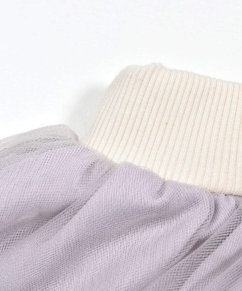 SLAP SLIP(スラップスリップ)の「リボン付チュールスカッツ(80~120cm)(スカート・キッズ・オフホワイト/パープル・100cm/90cm/80cm/110cm/120cm)」の16枚目の写真