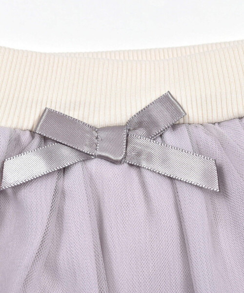 SLAP SLIP(スラップスリップ)の「リボン付チュールスカッツ(80~120cm)(スカート・キッズ・オフホワイト/パープル・100cm/90cm/80cm/110cm/120cm)」の17枚目の写真