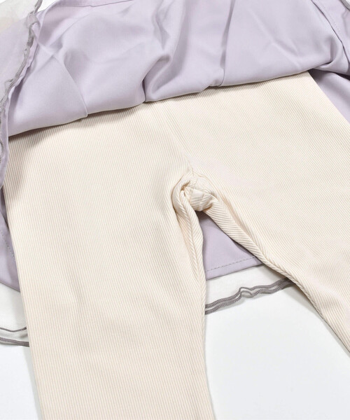 SLAP SLIP(スラップスリップ)の「リボン付チュールスカッツ(80~120cm)(スカート・キッズ・オフホワイト/パープル・100cm/90cm/80cm/110cm/120cm)」の21枚目の写真