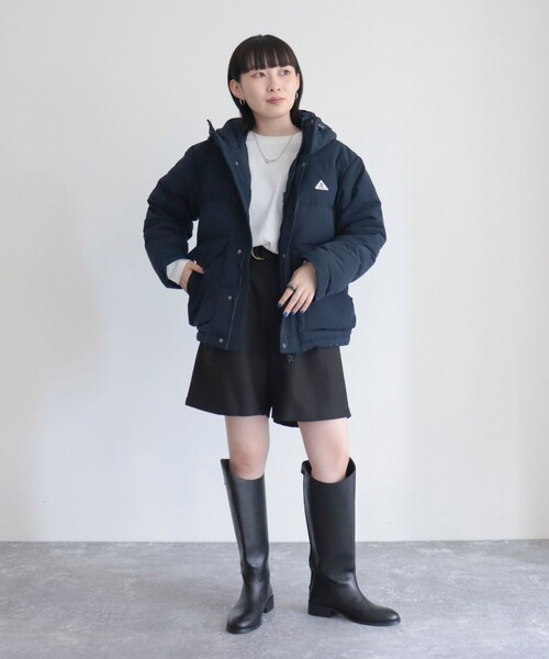 GEVACO（ゲバコ）の「【GEVACO/ゲバコ】タッサーショートダウン（ダウンジャケット/コート・レディース・ブラック/ネイビー/ベージュ・36/38）」の5枚目の写真