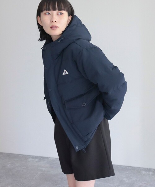 GEVACO（ゲバコ）の「【GEVACO/ゲバコ】タッサーショートダウン（ダウンジャケット/コート・レディース・ブラック/ネイビー/ベージュ・36/38）」の9枚目の写真