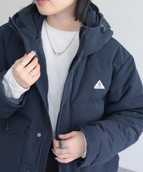 GEVACO（ゲバコ）の「【GEVACO/ゲバコ】タッサーショートダウン（ダウンジャケット/コート・レディース・ブラック/ネイビー/ベージュ・36/38）」の12枚目の写真