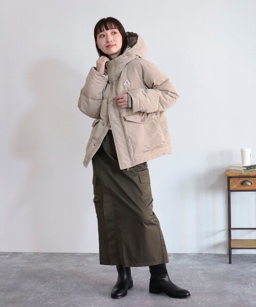 GEVACO（ゲバコ）の「【GEVACO/ゲバコ】タッサーショートダウン（ダウンジャケット/コート・レディース・ブラック/ネイビー/ベージュ・36/38）」の14枚目の写真