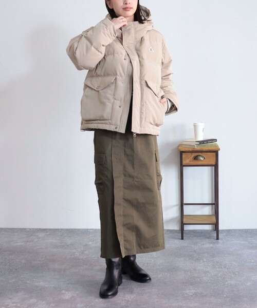 GEVACO（ゲバコ）の「【GEVACO/ゲバコ】タッサーショートダウン（ダウンジャケット/コート・レディース・ブラック/ネイビー/ベージュ・36/38）」の17枚目の写真