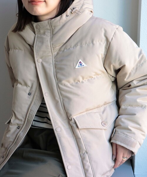 GEVACO（ゲバコ）の「【GEVACO/ゲバコ】タッサーショートダウン（ダウンジャケット/コート・レディース・ブラック/ネイビー/ベージュ・36/38）」の19枚目の写真