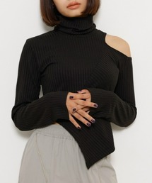 LAGUA GEM（ラグアジェム）の「ONE SIDE OPEN CUT トップス（Tシャツ/カットソー・レディース）」