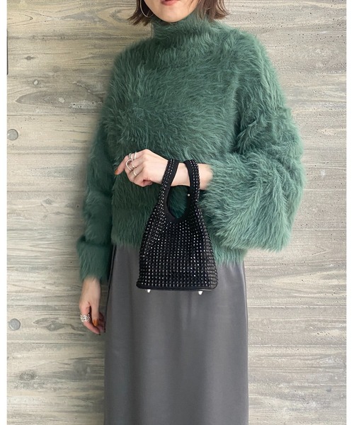 She's Closet（シーズクローゼット）の「2WAYキラキラビジュートートバッグ/ミニチェーンショルダーバッグ（ショルダーバッグ・レディース・ブラック/シルバー・FREE）」の5枚目の写真