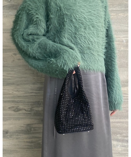 She's Closet（シーズクローゼット）の「2WAYキラキラビジュートートバッグ/ミニチェーンショルダーバッグ（ショルダーバッグ・レディース・ブラック/シルバー・FREE）」の11枚目の写真