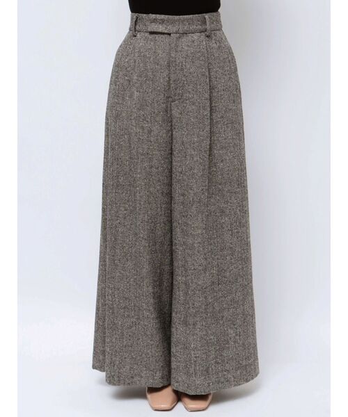 LAGUNAMOON（ラグナムーン）の「ツイードオーバーワイドパンツ（その他パンツ・レディース・ベージュ/ブラック・MEDIUM/SMALL）」の3枚目の写真