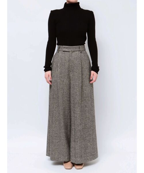 LAGUNAMOON（ラグナムーン）の「ツイードオーバーワイドパンツ（その他パンツ・レディース・ベージュ/ブラック・MEDIUM/SMALL）」の21枚目の写真