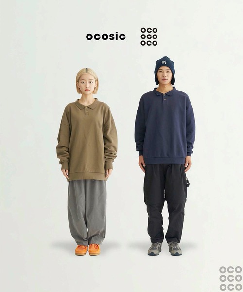 ocosic（オコジック）の「【ocosic】ラフポロスウェット（スウェット・メンズ・ベージュ/ネイビー/カーキ/オレンジ・L/M）」の10枚目の写真
