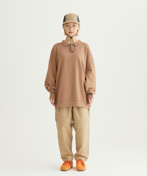 ocosic（オコジック）の「【ocosic】ラフポロスウェット（スウェット・メンズ・ベージュ/ネイビー/カーキ/オレンジ・L/M）」の14枚目の写真
