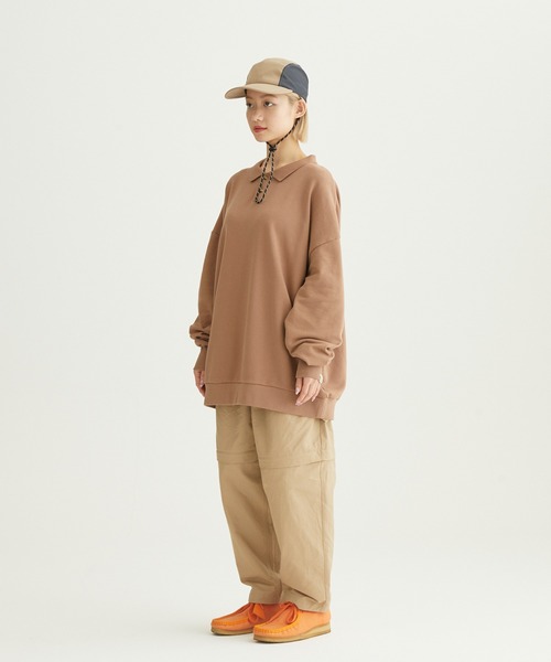 ocosic（オコジック）の「【ocosic】ラフポロスウェット（スウェット・メンズ・ベージュ/ネイビー/カーキ/オレンジ・L/M）」の15枚目の写真