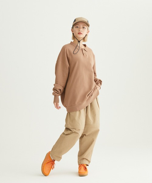 ocosic（オコジック）の「【ocosic】ラフポロスウェット（スウェット・メンズ・ベージュ/ネイビー/カーキ/オレンジ・L/M）」の18枚目の写真