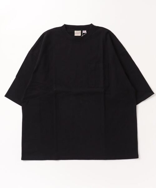 Goodwear（グッドウェア）の「Good wear ポケット付き S/S SUPER BIG TEE（Tシャツ/カットソー・メンズ・オレンジ/ブルー系/ホワイト/ブラック/ダークグリーン/ダークブラウン/グレー/カーキ/ネイビー/サンドベージュ・M/L/XL）」の3枚目の写真