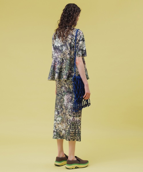 NON TOKYO PRINT RIB FLARE SLEEVE C/S